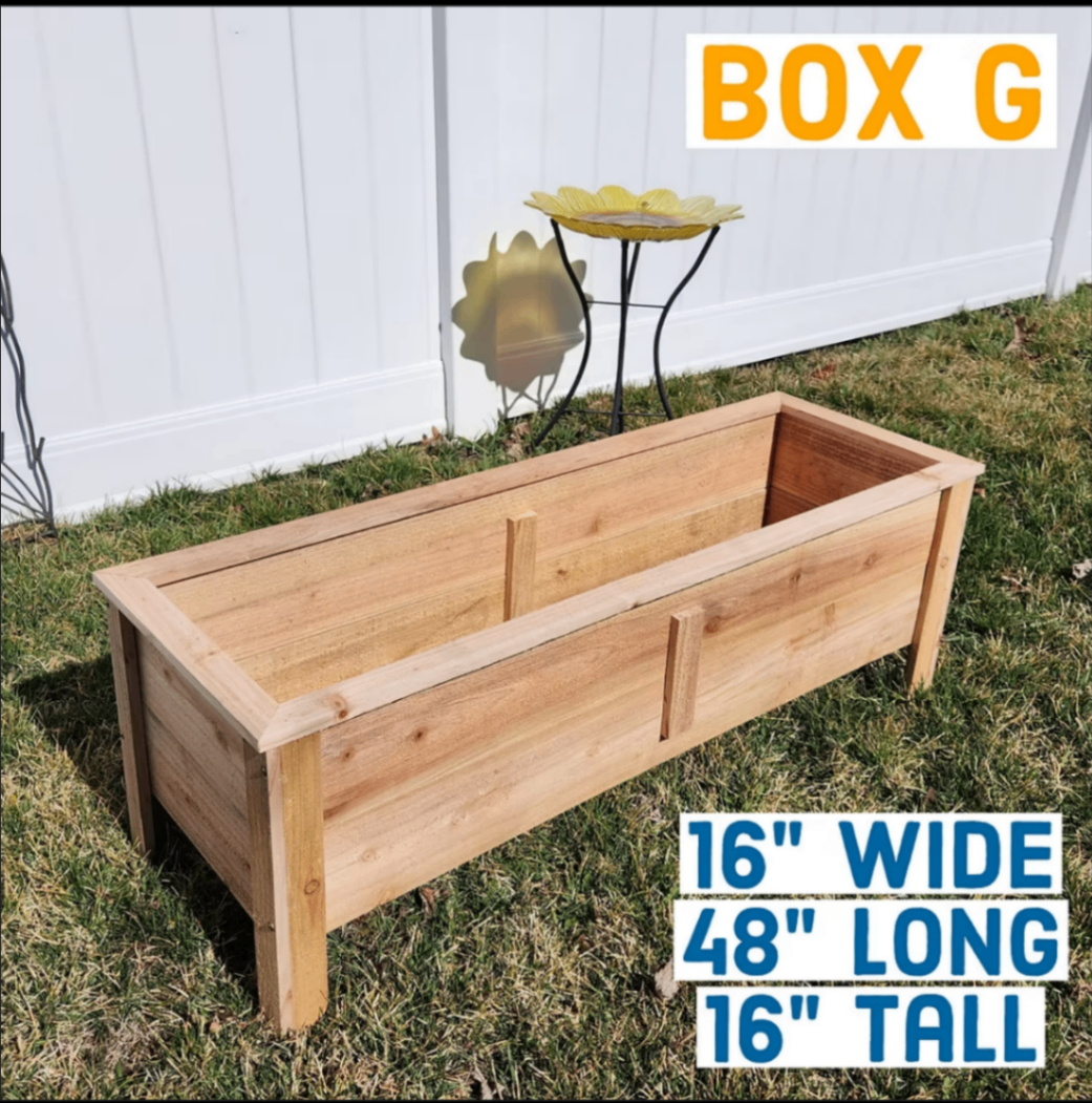 Cedar planter box with kitchen herbs